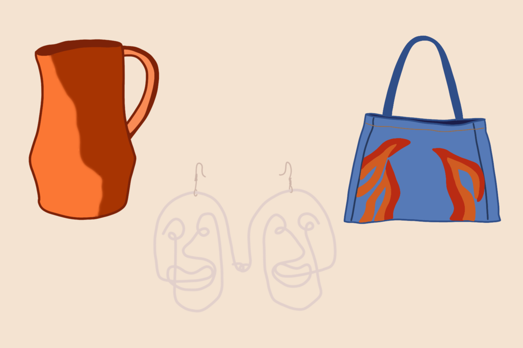 Illustrations of products from the Student-Made Store