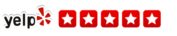 Yelp logo and stars