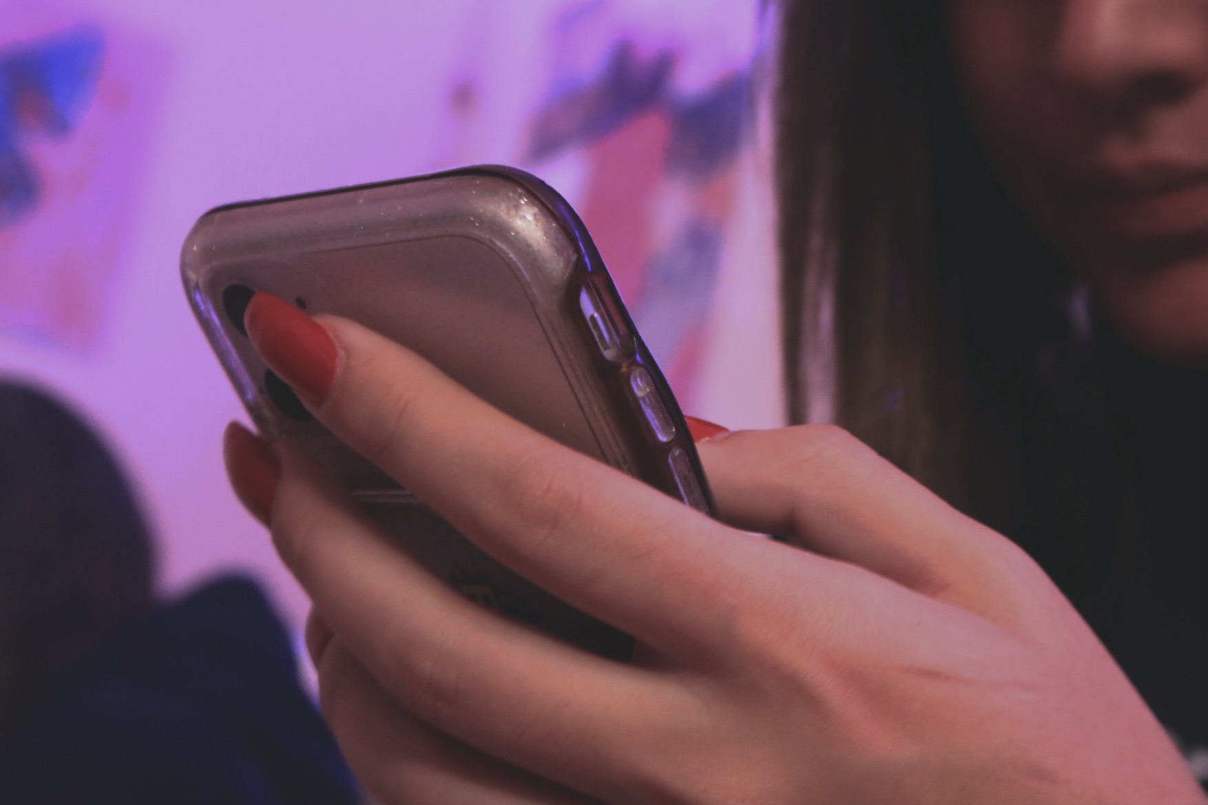 Girl holding a phone